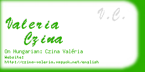 valeria czina business card